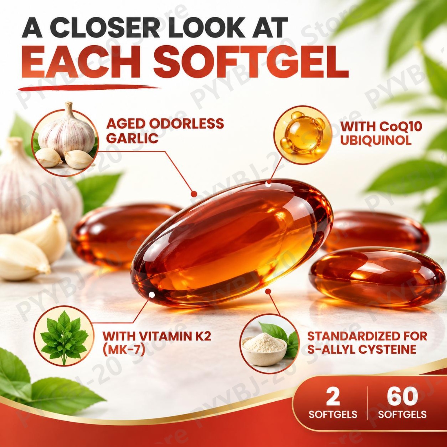 Aged Odorless Garlic Softgels  - Coq10 Ubiquinol Softgel recension och pris