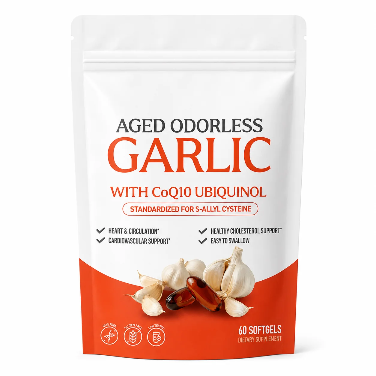 Odorless Aged Garlic Extract S - Coq10 Ubiquinol Softgel recension och pris
